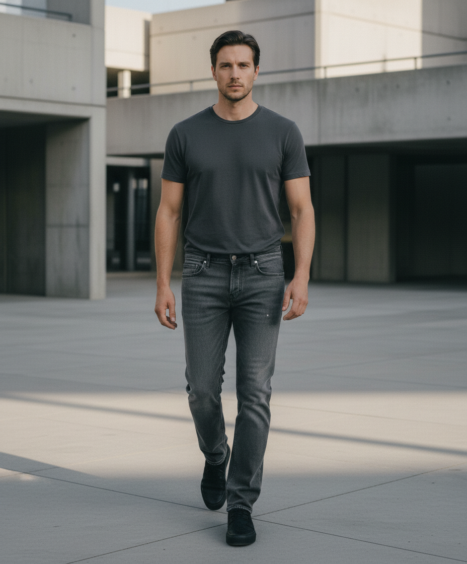 Джинсы прямые карман вышивка лого — фото 3