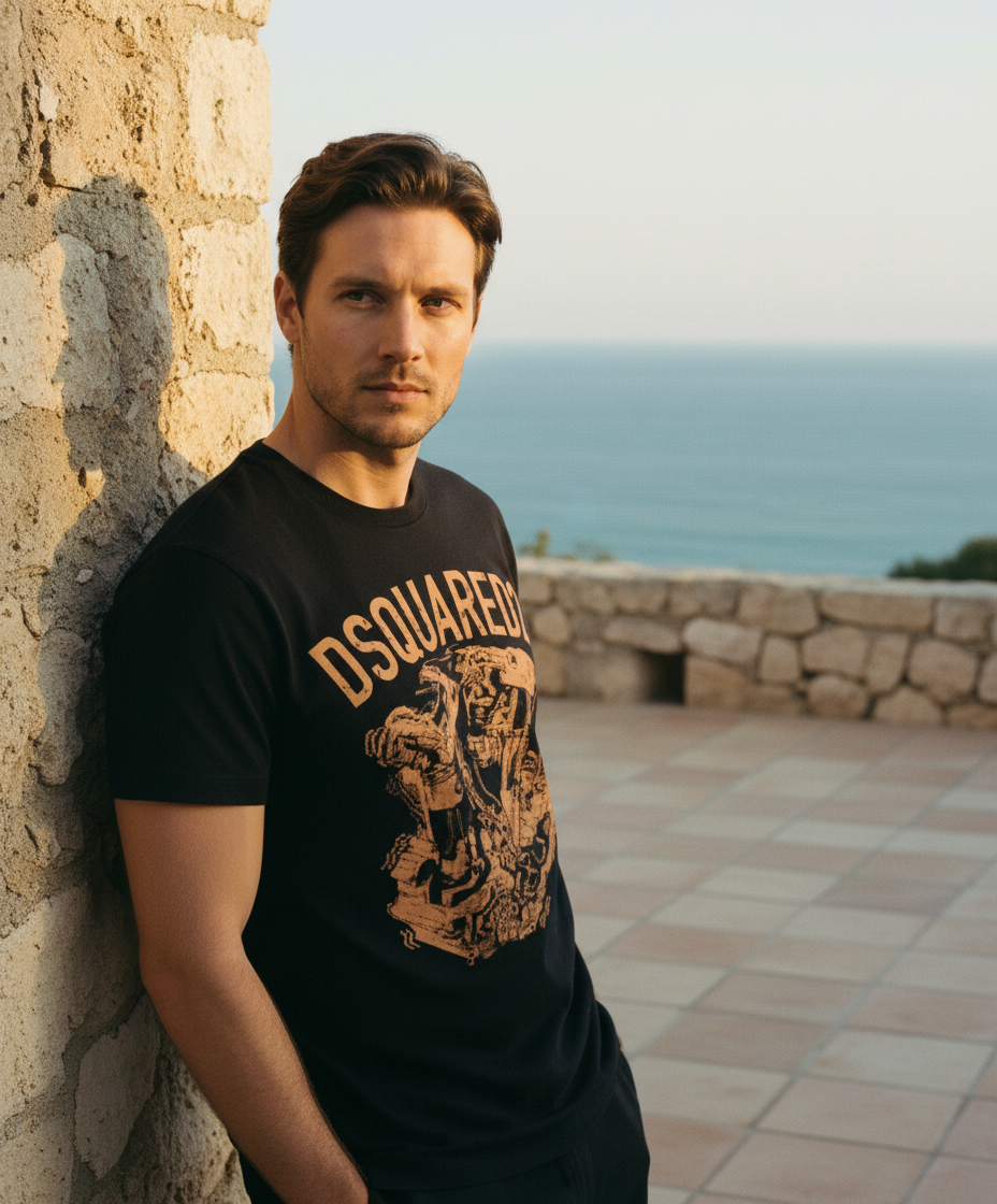 Футболка принт мотор лого — фото 3