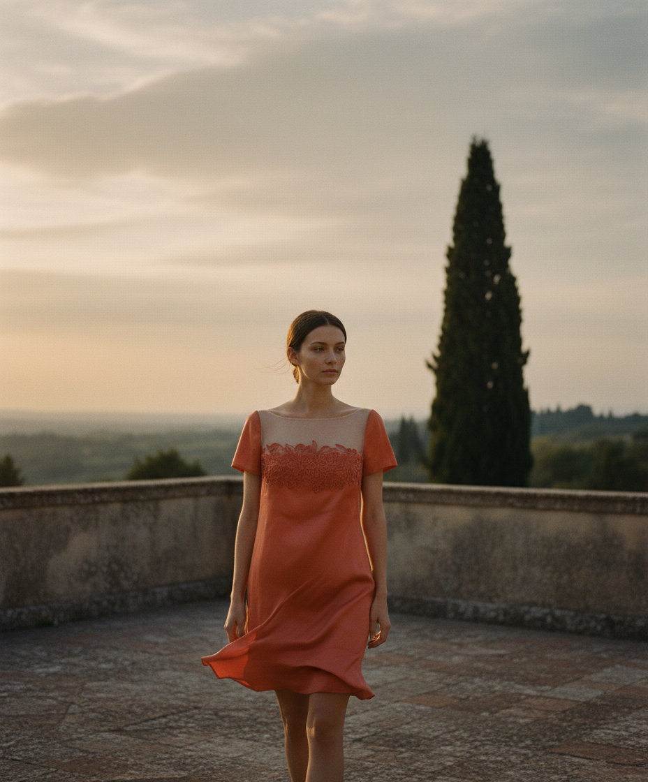 Платье  вышивка/сетка футл кор/р — фото 3