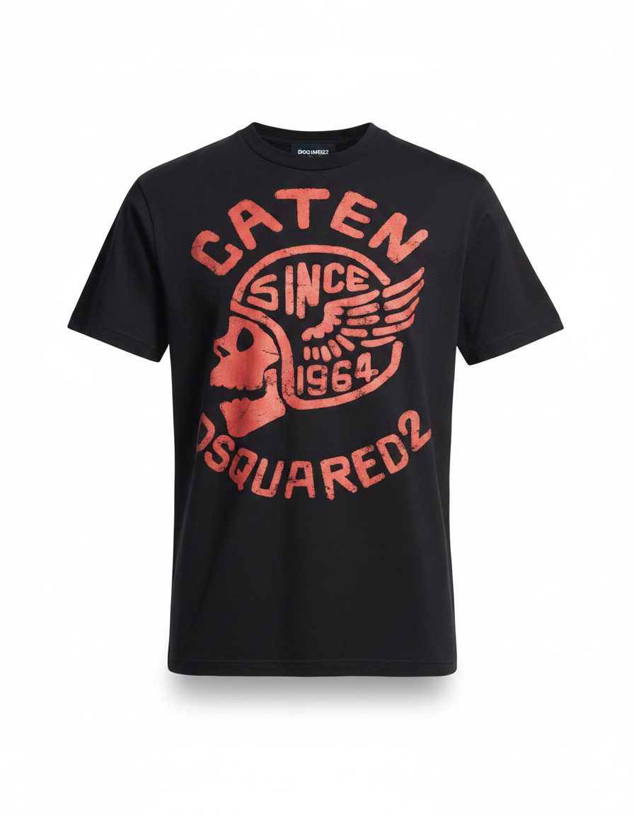 Футболка принт череп лого