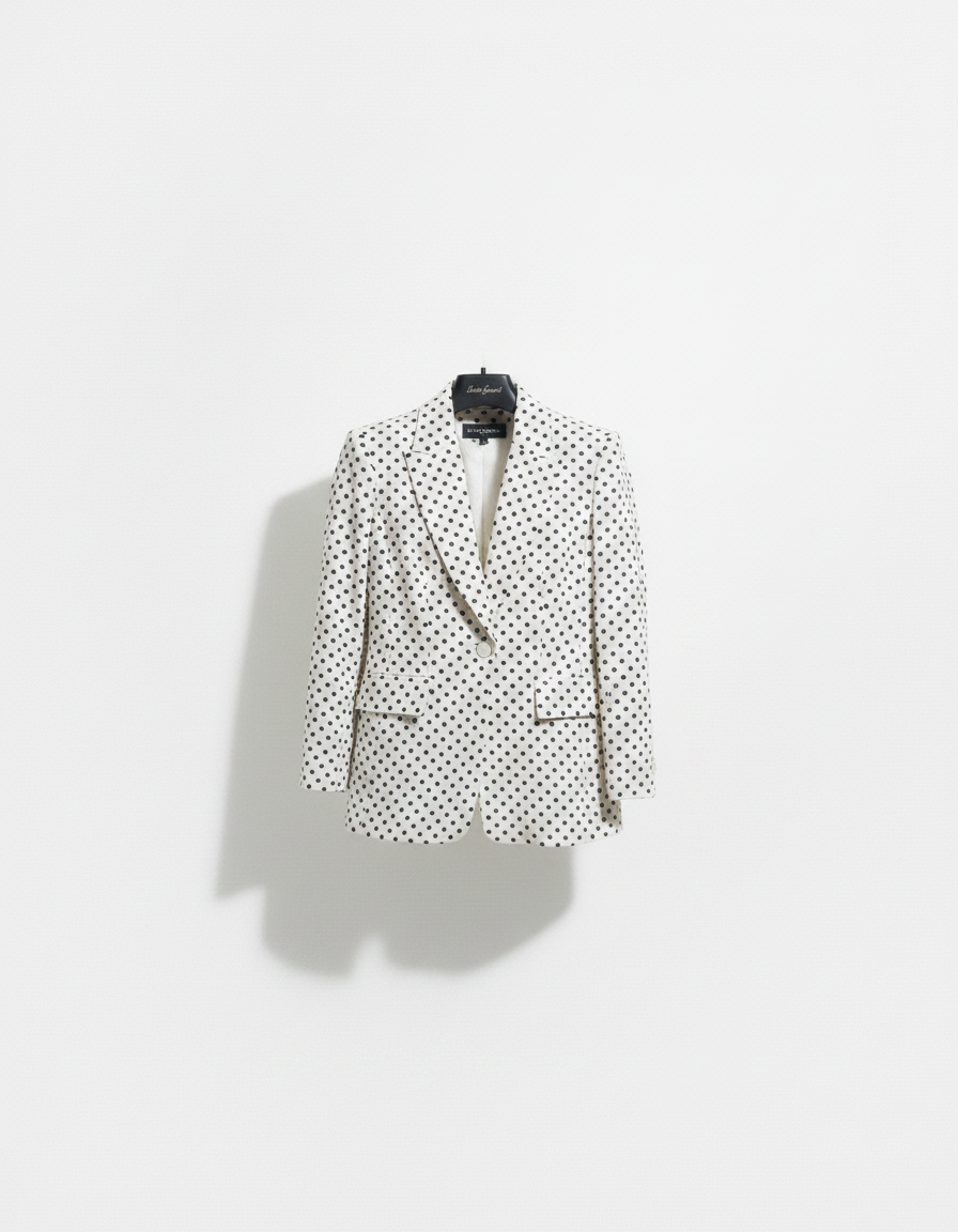 Жакет черн горох