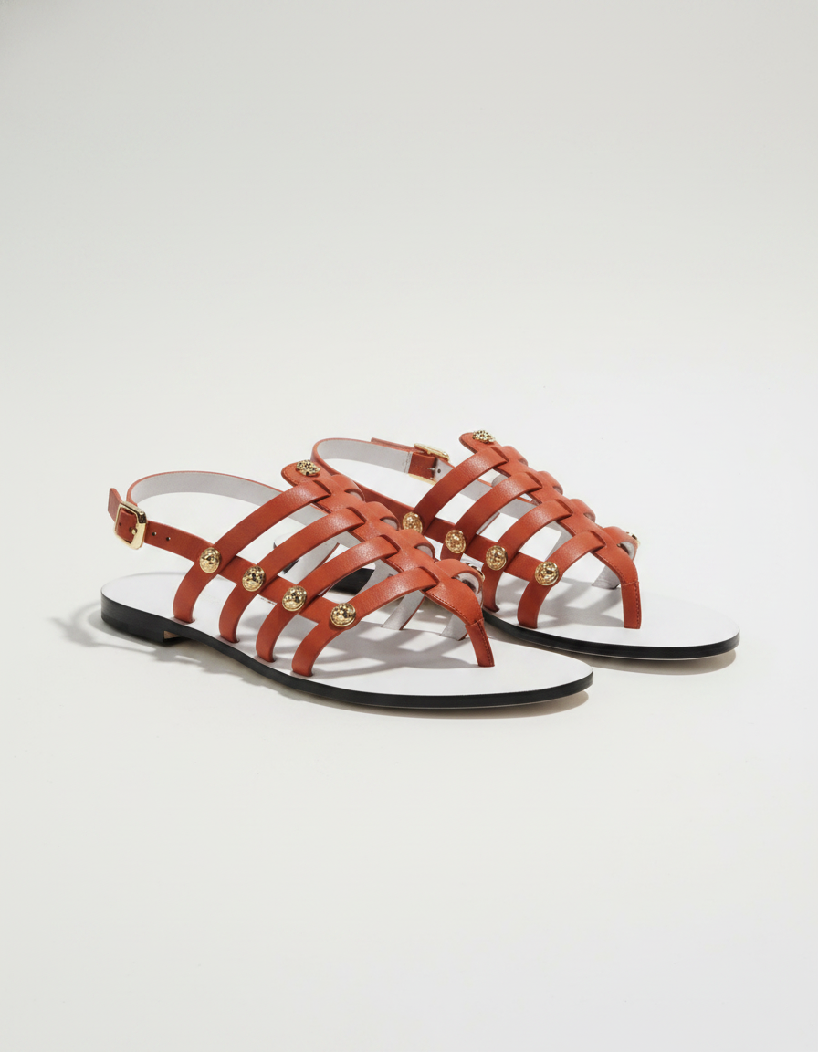 Бос-ки оранж ч/з пал ремешки б/к